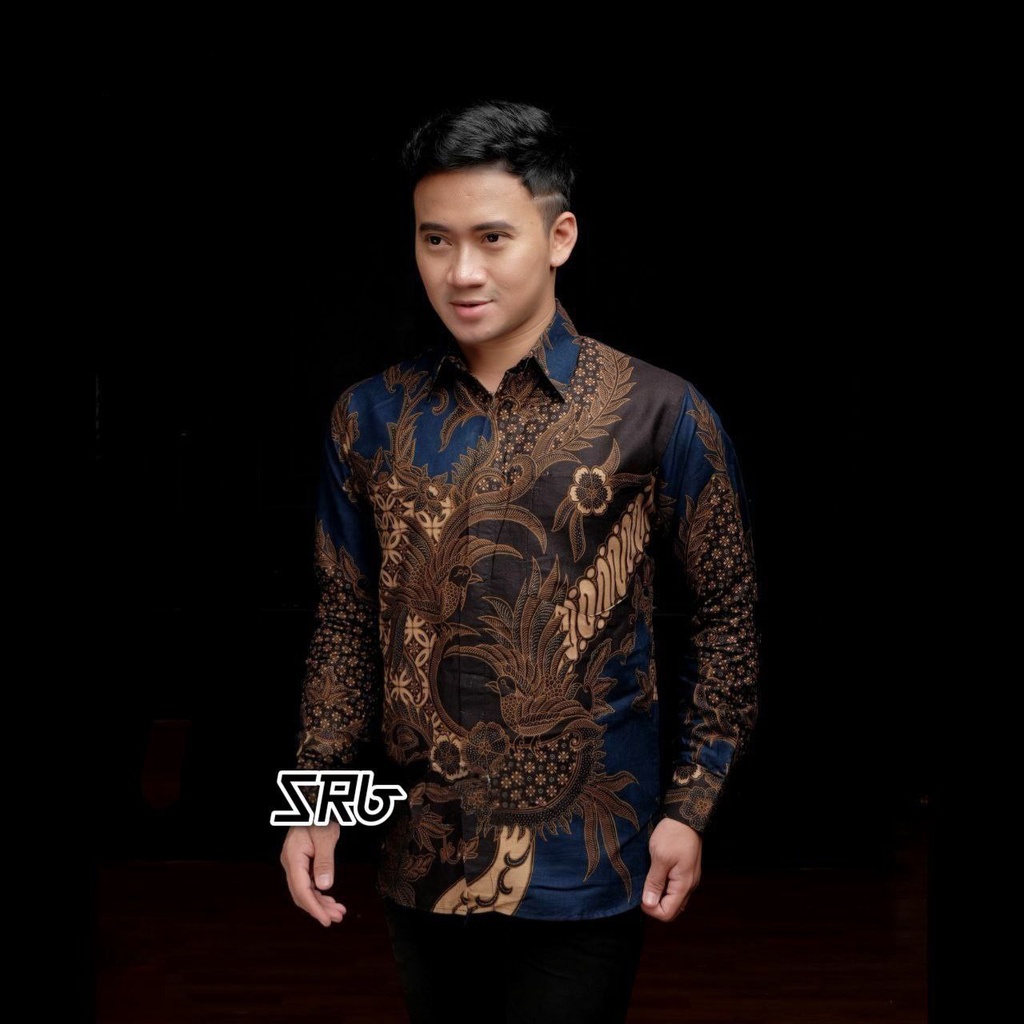 FURIOSA BATIK KENZO HITAM Baju Batik Pria Lengan Panjang Ukuran M L XL XXL