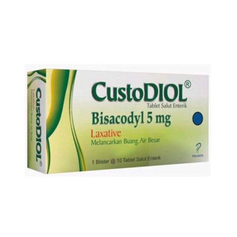 Custodiol Bisacodyl satu box isi 10 tablet / Microlax Tablet Bisacodyl 5mg
