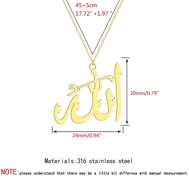 Siy Kalung Liontin Keberuntungan Arab Allah Allah Untuk Wanita Islami Pesona Choker Perhiasan Pesta Ulang Tahun