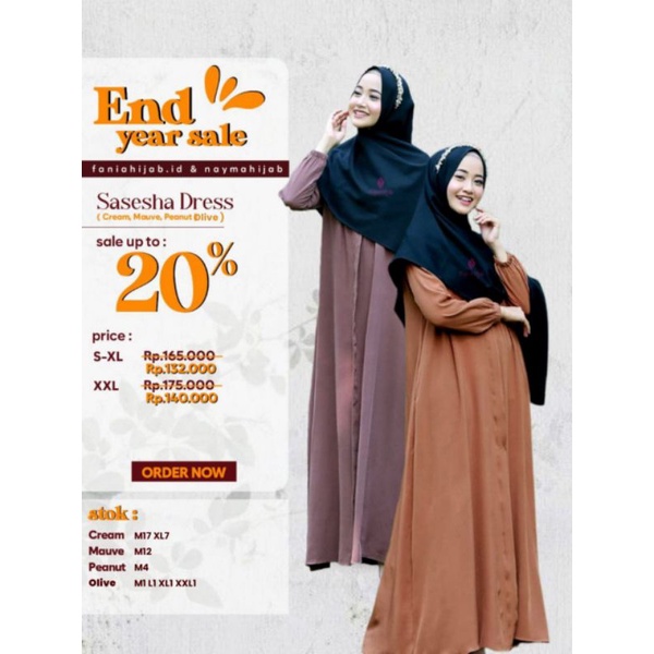 SASESHA DRESS / GAMIS ONLY / SIMPLE / ELEGANT / ORIGINAL / BY NAYMA HIJAB