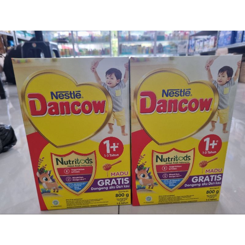 susu afkir dancow 1+ rasa madu 800 gram ed nov 2022(kemasan segel dr pabrik)