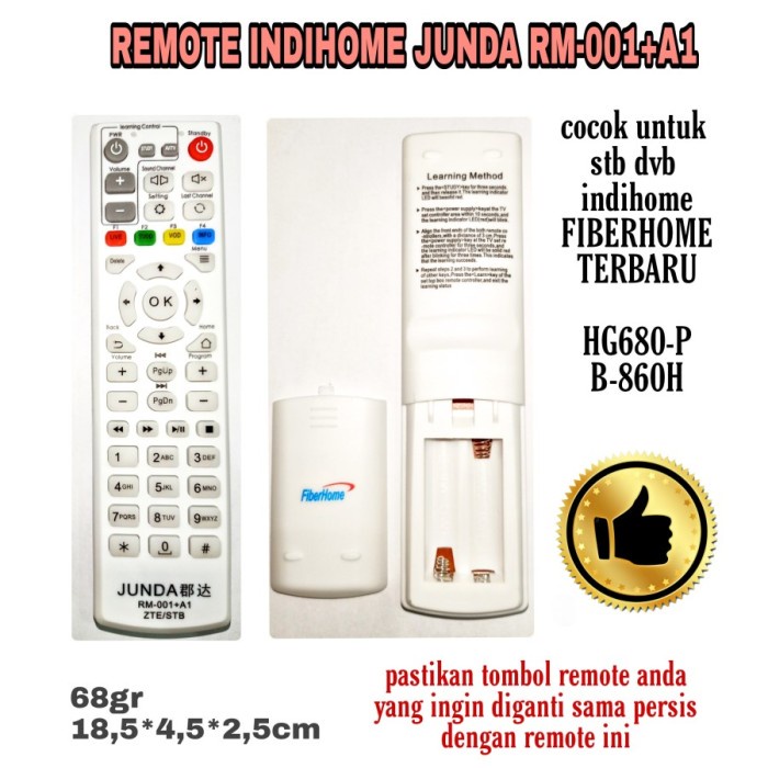 +%+%+%] REMOTE STB DVB INDIHOME FIBERHOME HG680 HG680P / ZTE B860H TERBARU