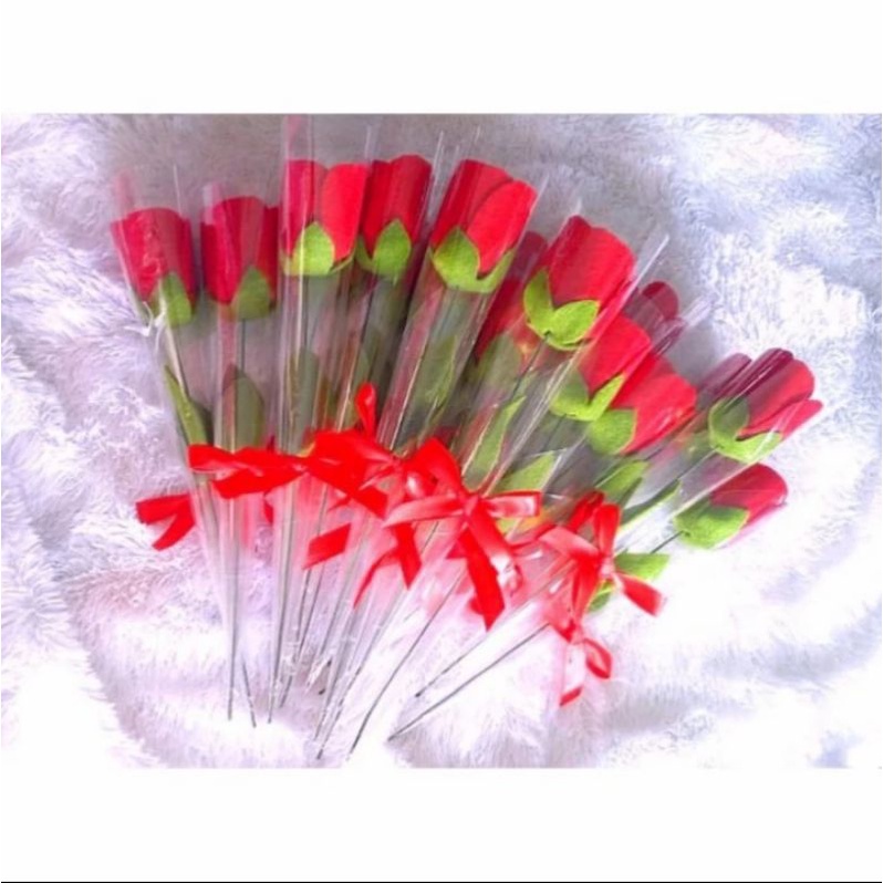 READY STOK Bunga Mawar Flanel PITA Termurah Satuan
