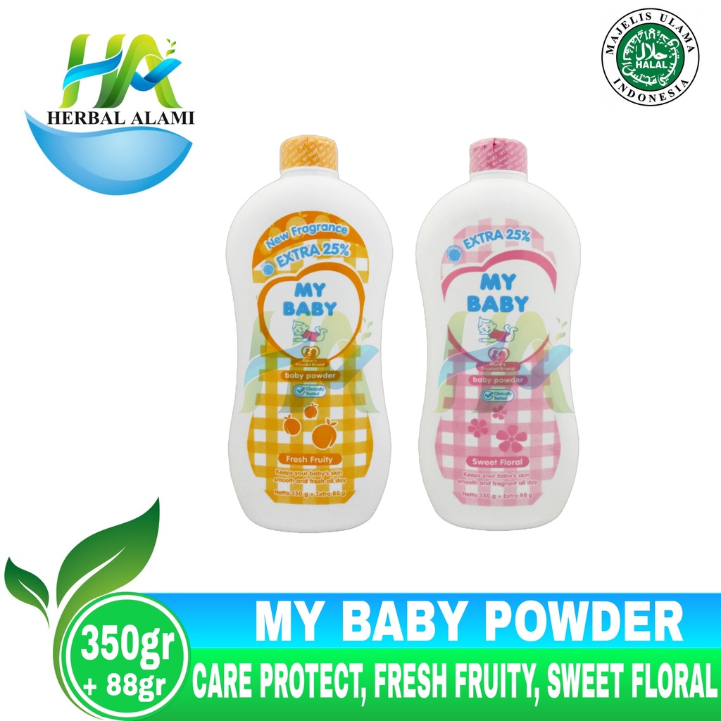 My Baby Powder Bedak Bayi 350gr Extra 88gr - Bedak Tabur Bayi &amp; Anak