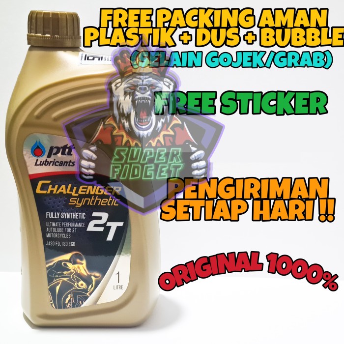 OLI SAMPING PTT CHALLENGER 2T GOLD FULL SYNTHETIC IMPOR THAILAND 1000%