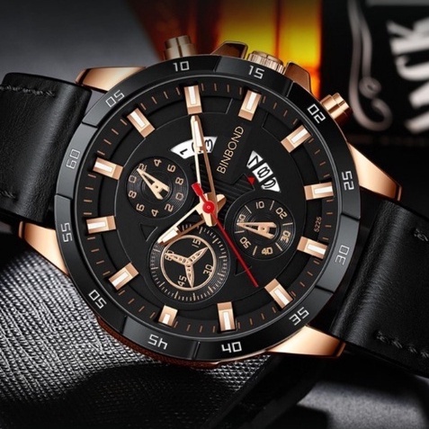 Jam Tangan BINBOND C15  jam tangan pria tahan air jam pria kekinian jam tangan import jam tangan pria rantai jam tangan pria tali kulit BISA BAYAR DI TEMPAT