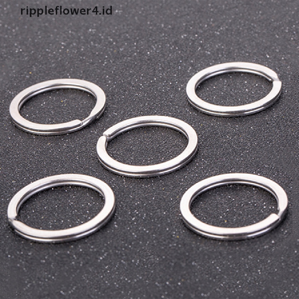 {rippleflower4.id} 30pcs Dipoles Silver Split Ring Keyrings Gantungan Kunci Hoop Loop Key Holder DIY~