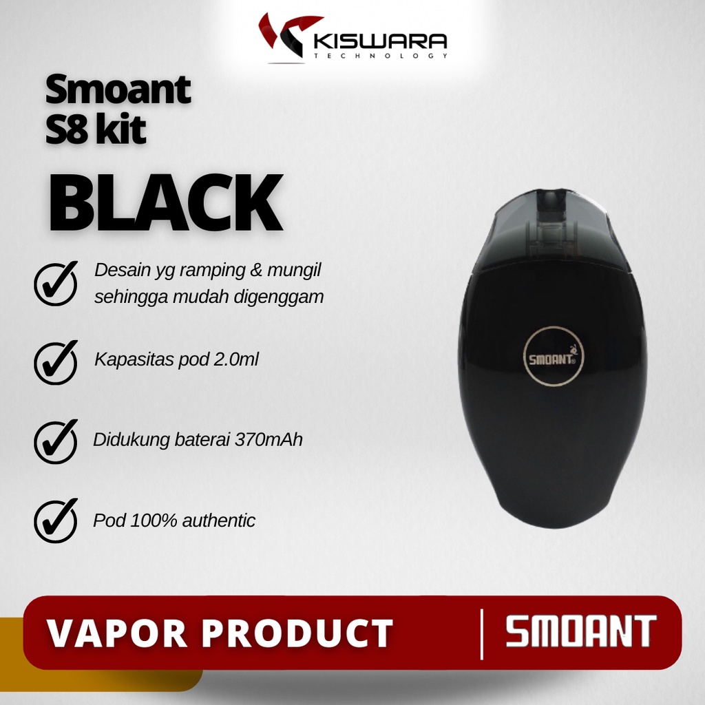 Smoant S8 Kit Authentic BLACK
