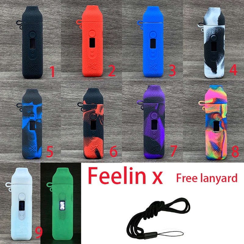 Silikon Case Untuk Feelin X Tekstur Cover Pelindung Lengan Karet Lembut Kulit Shell Dengan Lanyard Gratis