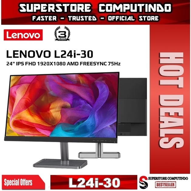 Monitor LED LENOVO L24i-30 IPS 75Hz FHD HDMI VGA Eye Care Technology