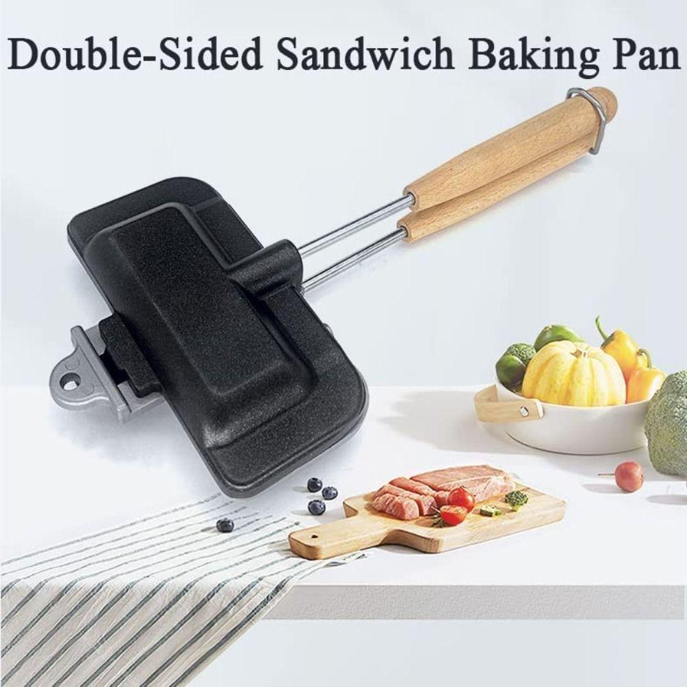 Solighter Sandwich Pan Outdoor Toast Bread Baking Pan Mudah Digunakan Loyang Sandwich