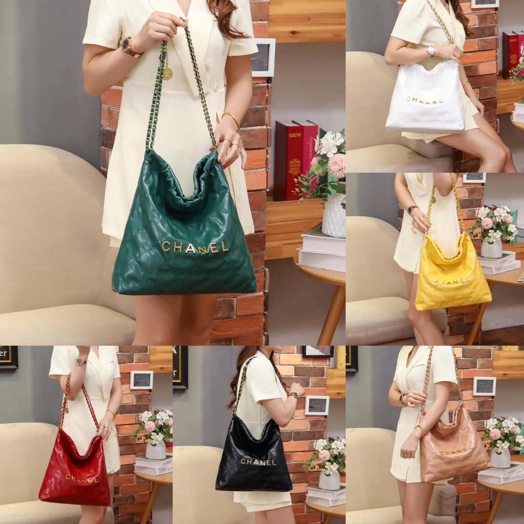 Ch Large 22 Leather Tote Bag's Gold Hardware R86023