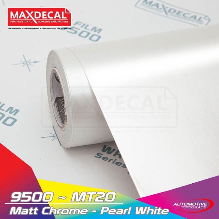 [METERAN] MAXDECAL 9500 - MT20 Matt Chrome PEARL WHITE Metallic