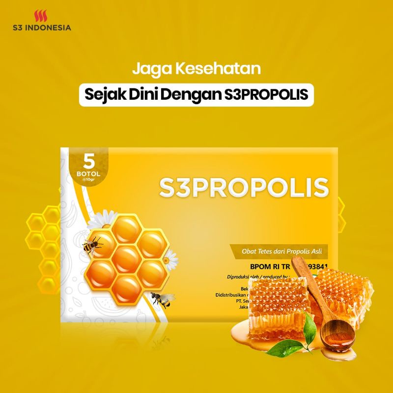 PROPOLIS/ BRAZILIAN GREEN PROPOLIS/ PROPOLIS ASLI 100% TANPA CAMPURAN BY S3 INDONESIA