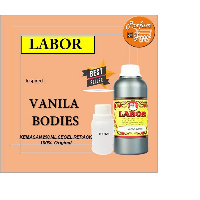 BIBIT PARFUM MURNI LABOR VANILA BODIES 250 ML | BEST SELLER | PARFUM UNISEX