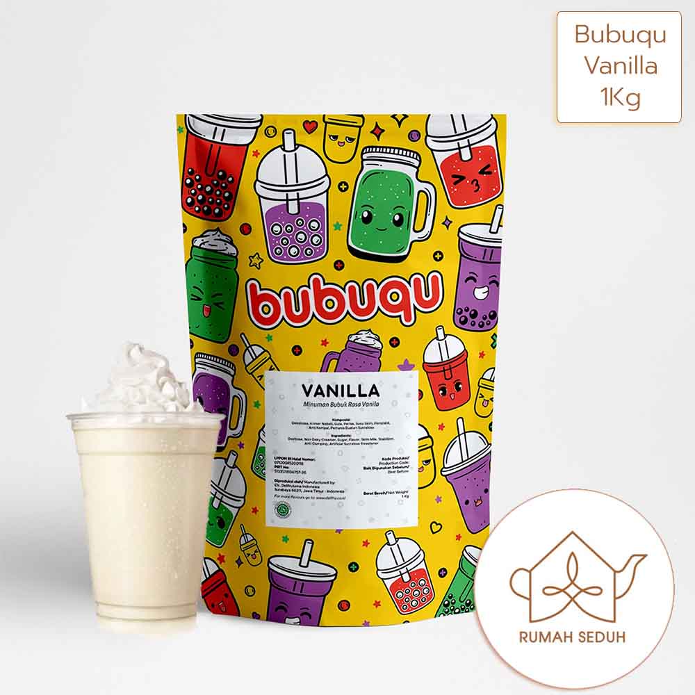 

1kg Bubuqu Vanilla Latte Powder Drink - Bubuk Minuman Vanila Vanili Susu