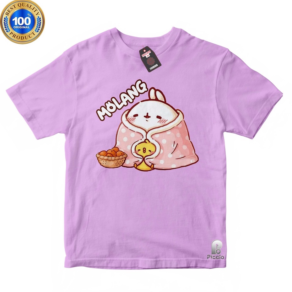 BAJU ANAK KAOS ATASAN ANAK KARAKTER MOLANG UNISEX Bahan COTTUN (FREE NAMA)