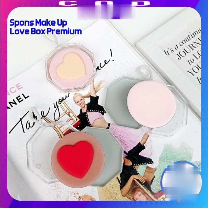 Sponge Make Up Love Box Premium Impor Best Seller