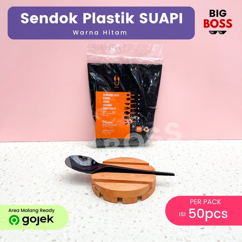 Sendok Makan Plastik SUAPI Higienis Food Grade PREMIUM MURAH