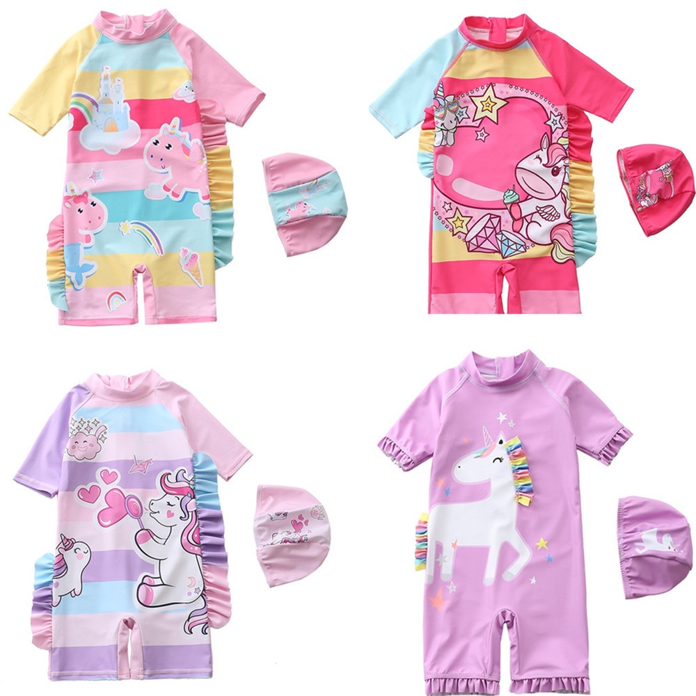 Baju Renang Jumpsuit Unicorn Swimsuit Renang Unicorn Pakaian Renang Unicorn LUCU D43 G931