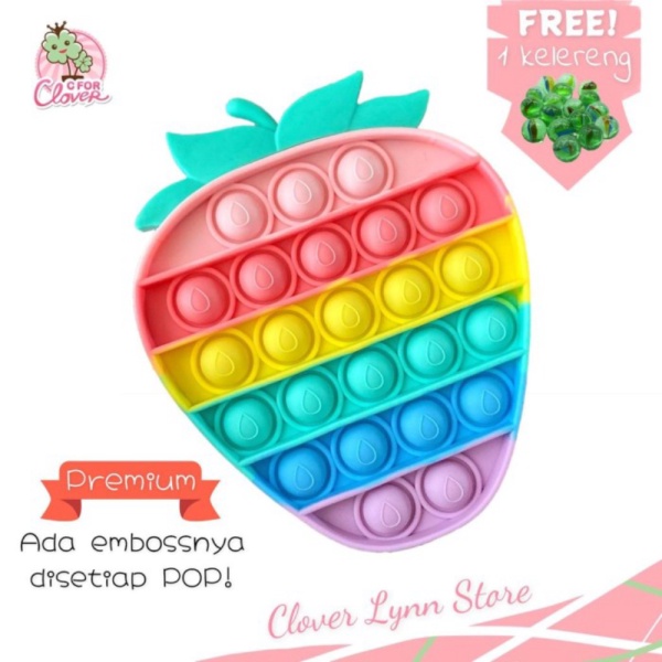 

Jual POP IT PREMIUM STRAWBERRY popit tiktok popit tebal its murah new - Pre. Strawberry Berkualitas