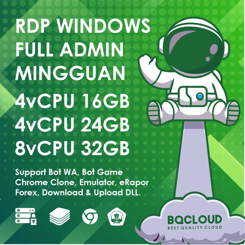 [ RDP MINGGUAN ] 32GB 24GB 16GB RAM Windows Full Administrator
