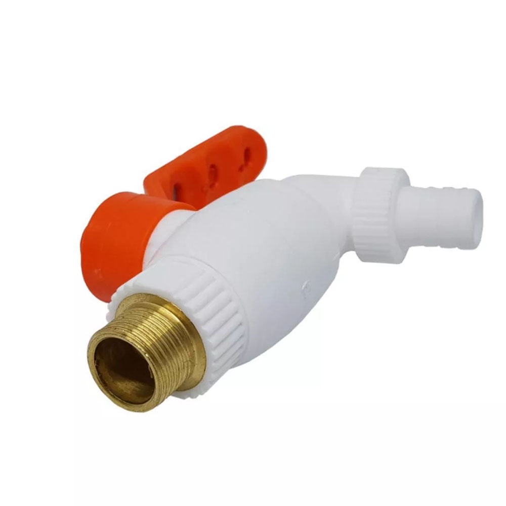 Keran/Kran PVC Jumbo Turkey Drat Kuningan 1/2 - Kran Tembok PVC Jumbo Keran Air Taman 1/2