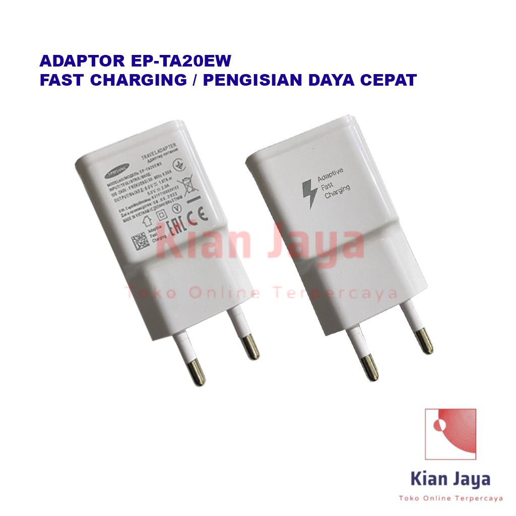 Travel Charger Samsung Galaxy S8 / S9 / Note 8 Fast Charging Pengisian Daya Cepat Kabel Cable USB Type Tipe C Original OEM Travel Adaptor Casan Hp Ori