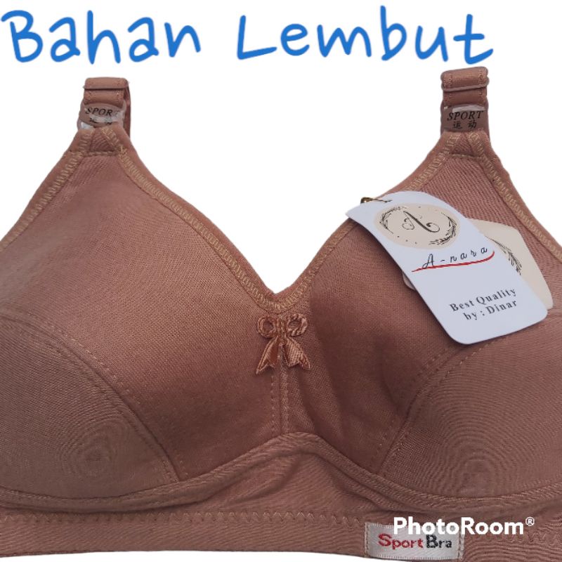 Bra Sport Tanpa Kawat Tanpa Busa | BH Sport Murah No 34-46 | Sport Bra Bahan Katun | Pakaian Dalam Wanita I GUDANG DALEMAN