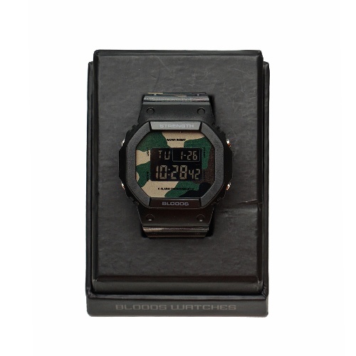 Bloods Jam Tangan Digital Watches BW0215 03 Black Army