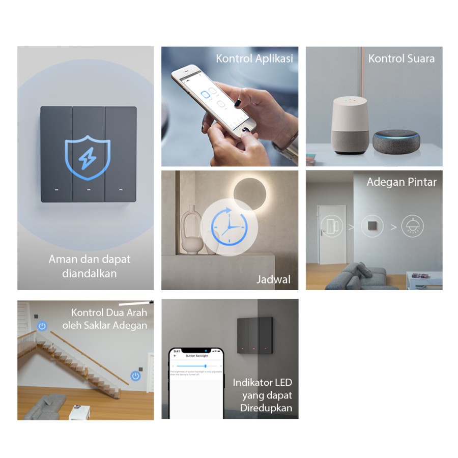 Sonoff Smart Wall Switch M53C80 saklar wireless smart home IOT