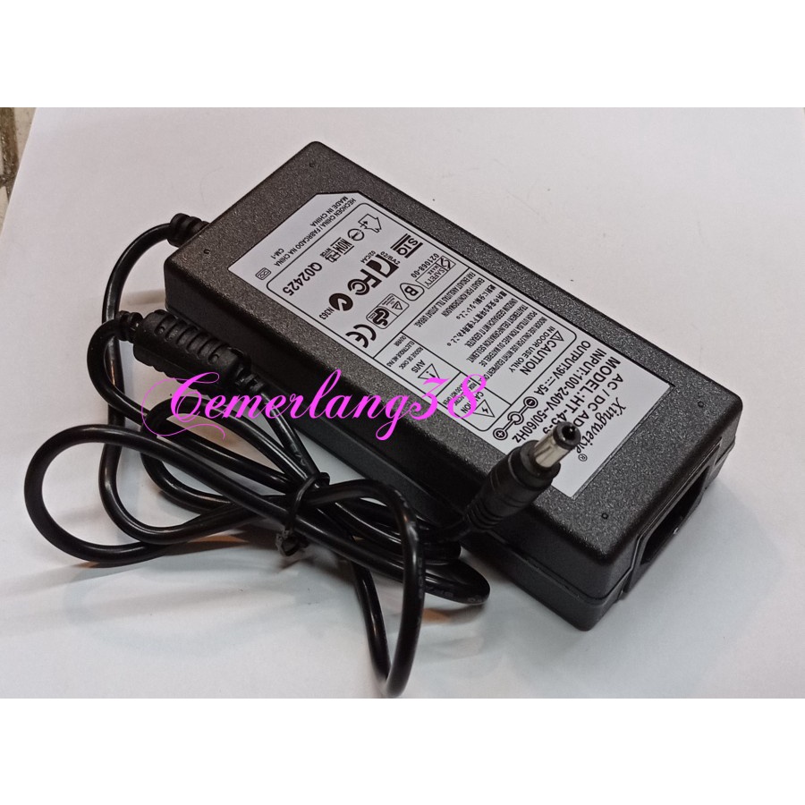 AC to DC 9V 5A Switching Adaptor / Power Supply Plastik 5A 9V