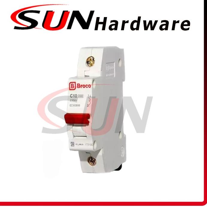 CUCI GUDANG Saklar Listrik Mcb Broco C 2 4 6 10 16 A Ampere 1 Phase Original Asli ✧ 866