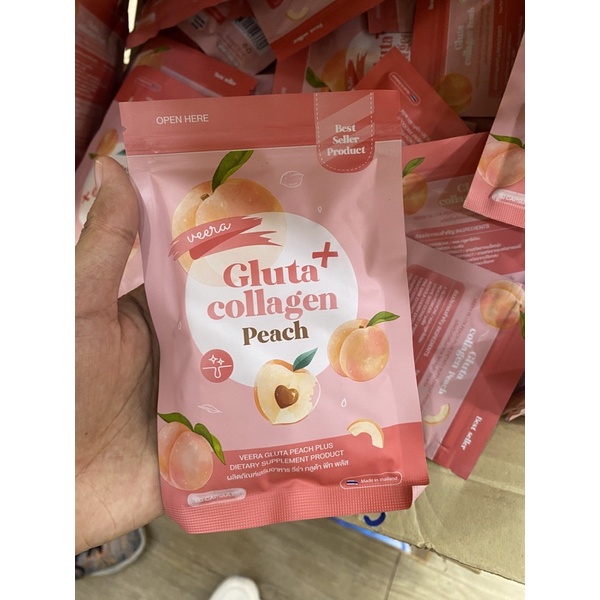 SALE Gluta Collagen Peach Original Thailand By Veera | Collagen Pemutih dan Diet | Collagen Kapsul |