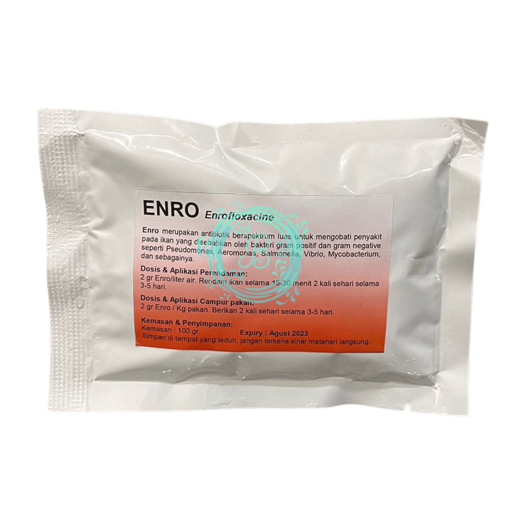 Antibiotik Ikan Enro 100gr Enrofloxacine Obat Anti Bakteri 100 Gram