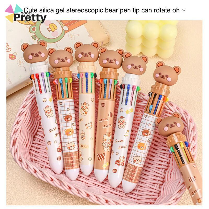 10 warna beruang lucu beruang alat tulis kantor pena siswa - PD