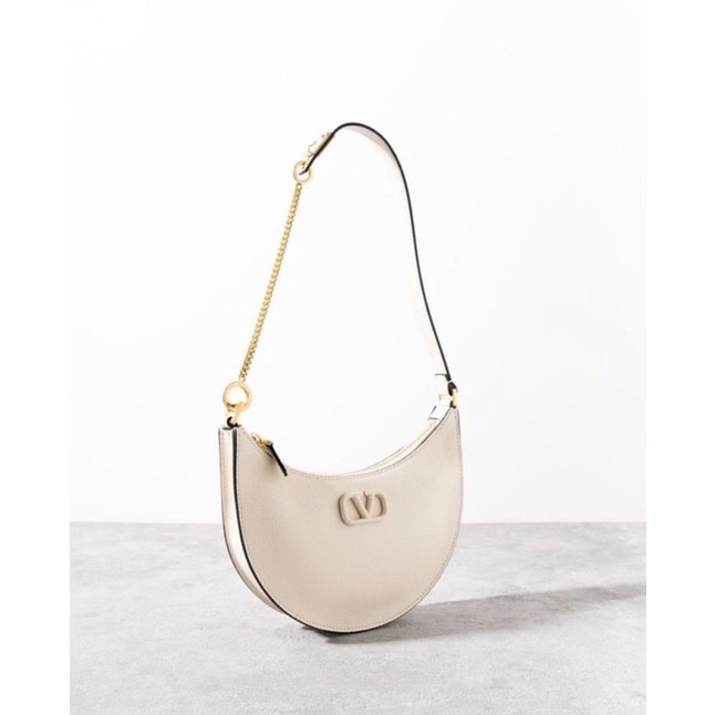Valentino Mini vlogo hobo bag grained leather