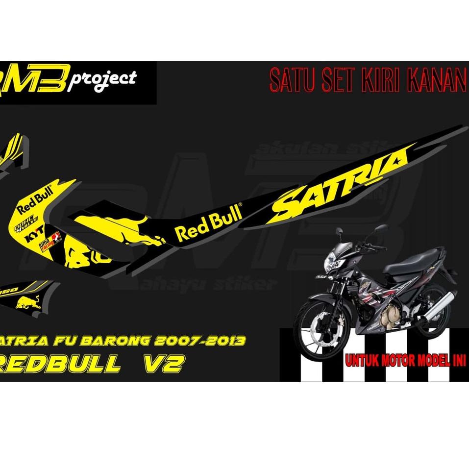 Murah Belanja Stiker striping Suzuki satria fu barong 2007-2013 redbull v2