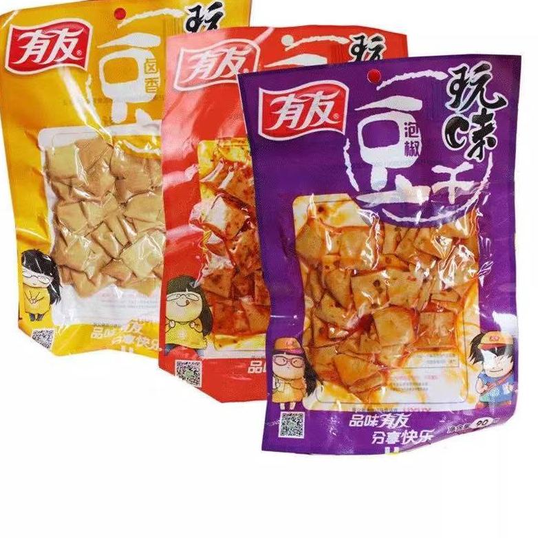 

➡Terlaris EE9 Tofu kering/ tahu kering / youyou / 友有豆腐干/mala/spicy/original 49 ➡Terbatas