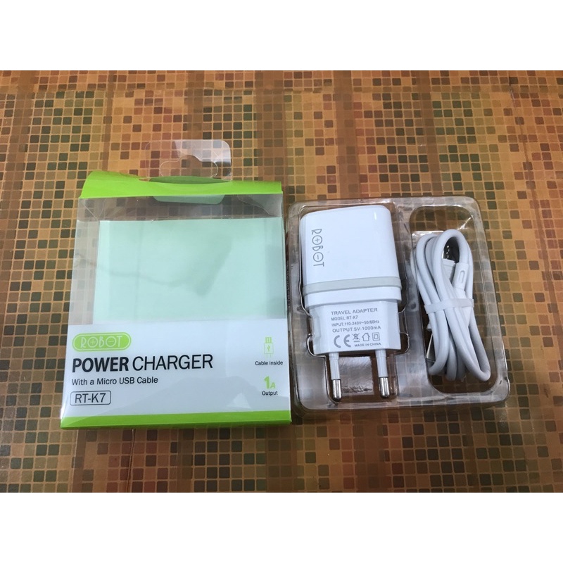 ROBOT TRAVEL CHARGER RT-K7/RT-K9 KABEL MICRO USB 1A/5V