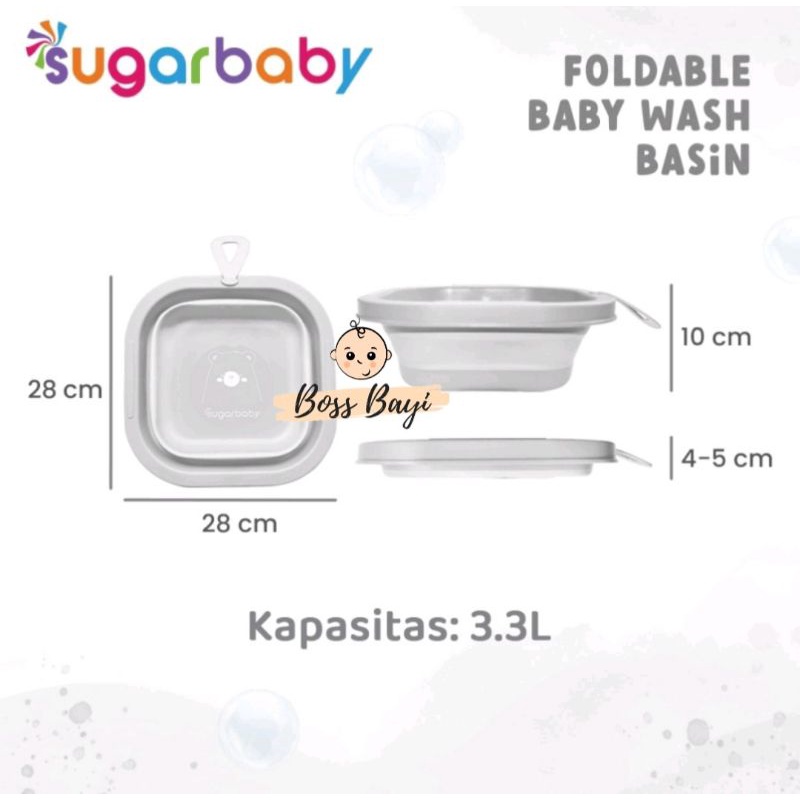 SUGARBABY Foldable Baby Wash Basin/Ember Lipat/ Baskom Lipat Serbaguna