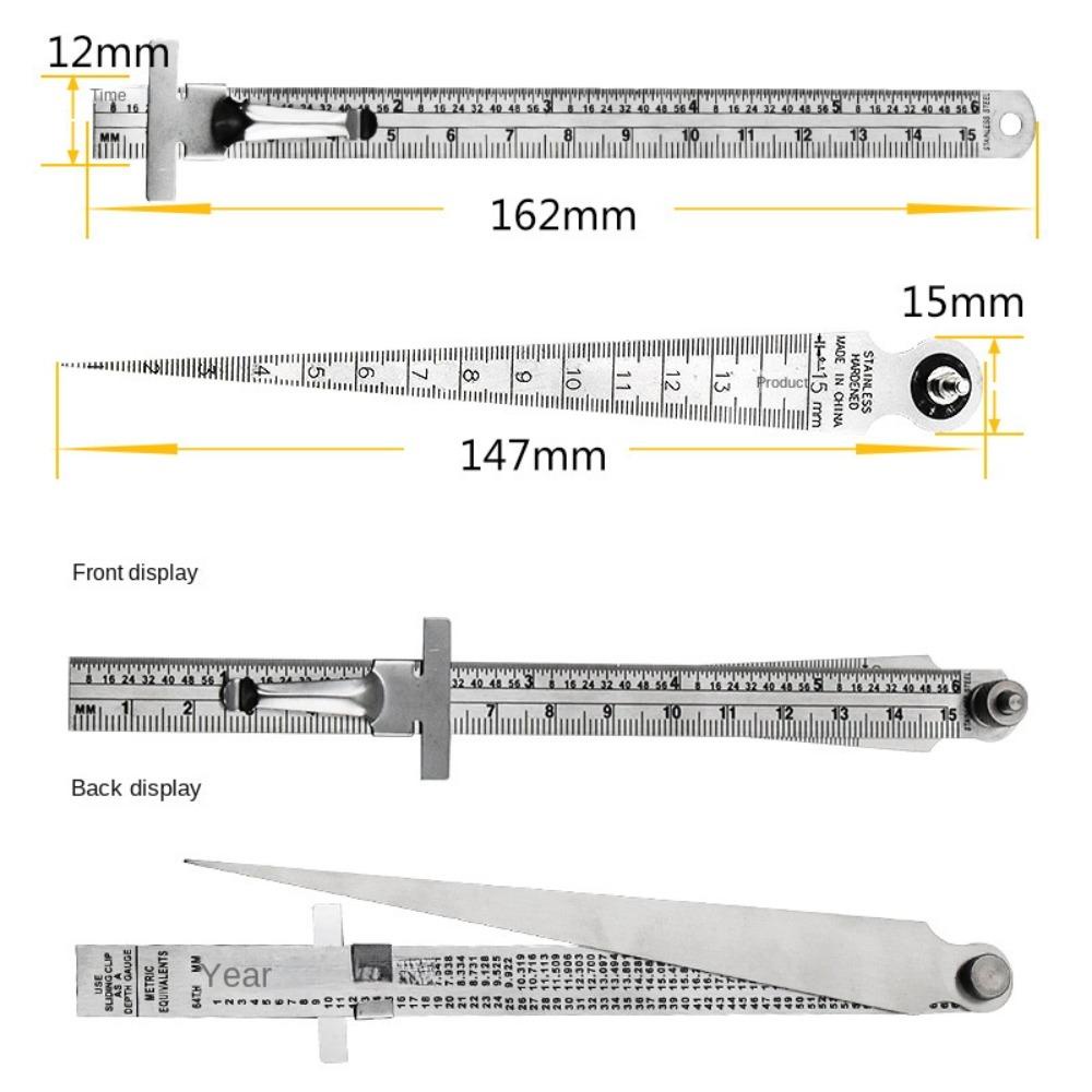 Lanfy Taper Welding Gauge Welding Feeler Gauge Alat Ukur Presisi Tinggi