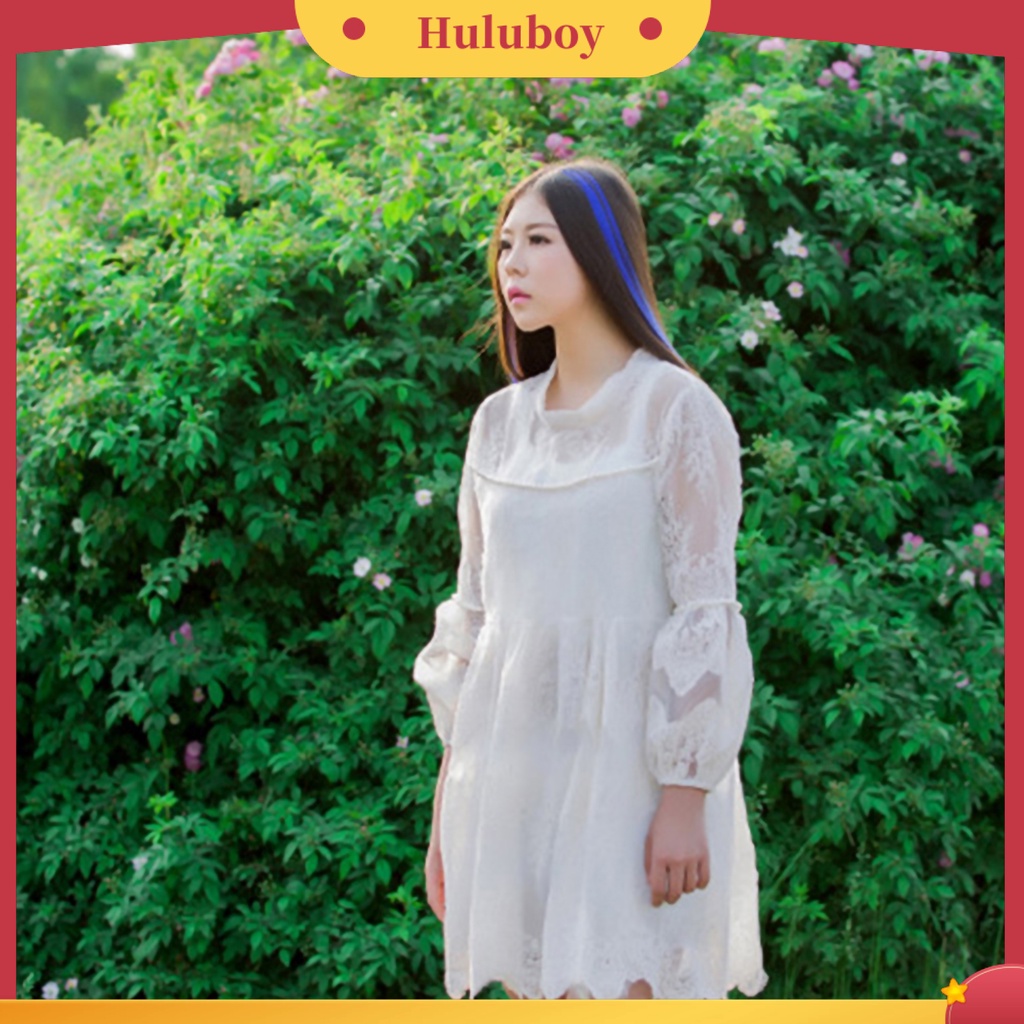 Wig Rambut Extension Model Panjang Tahan Panas Warna-Warni Untuk Wanita