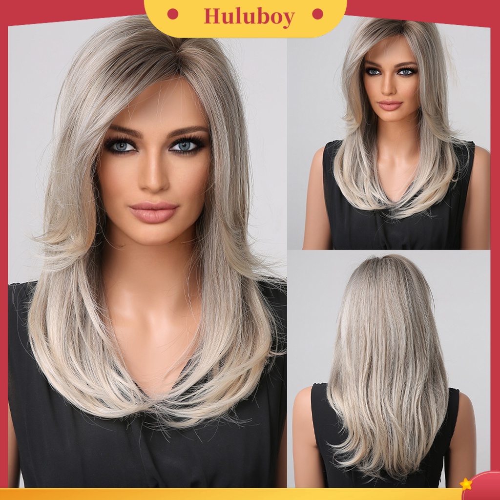 Wig Rambut Pendek Lurus Warna Abu-Abu Silver Untuk Alat Makeup