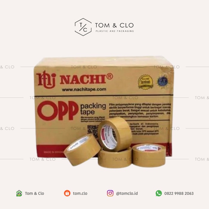 

PROMO! LAKBAN NACHI MURAH 2 inch x 100 yard 1 DUS ( 72 ROLL )