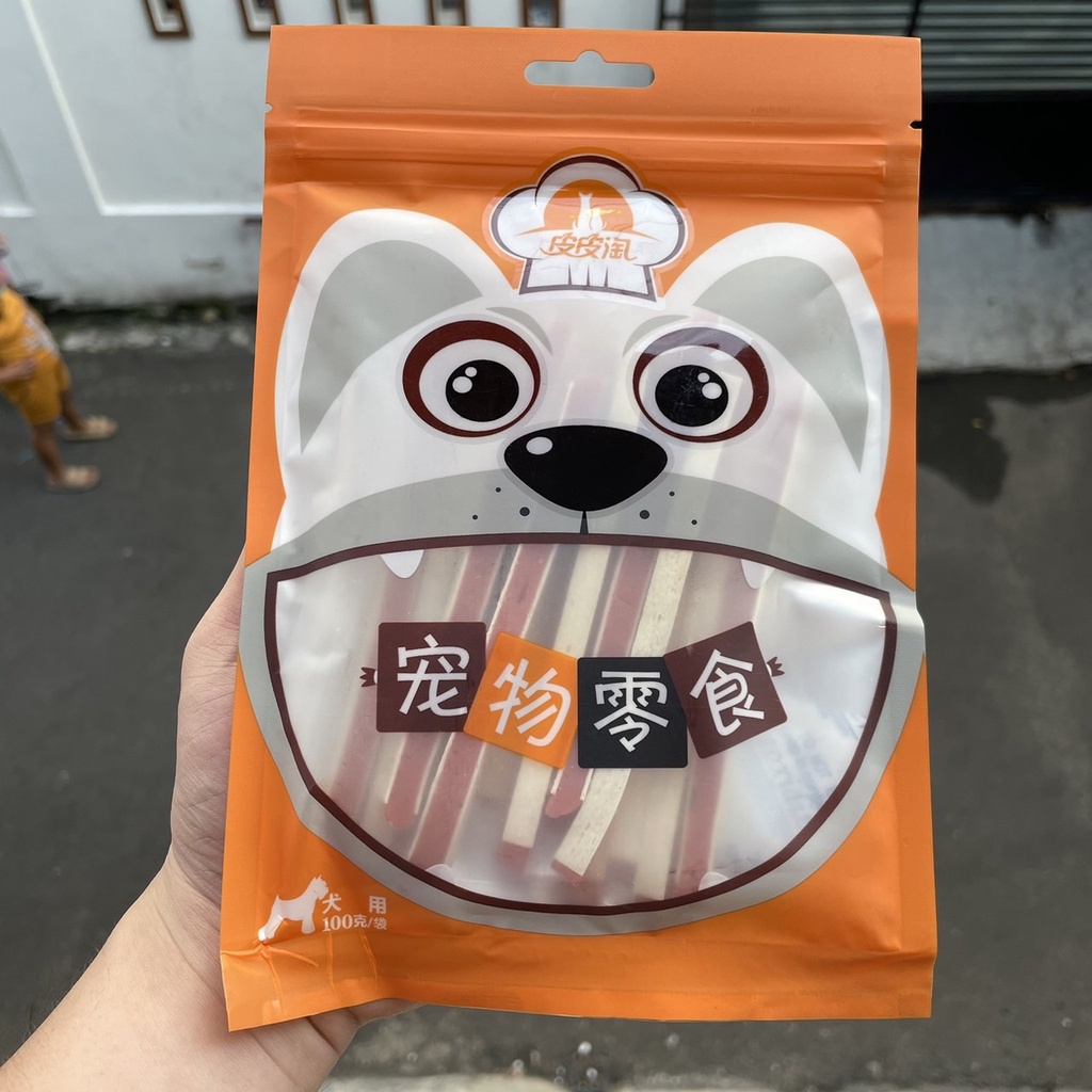 DONGWU MAKANAN RINGAN HEWAN ANJING AYAM 100g TULANG KALSIUM SUSU TREAT SNACK