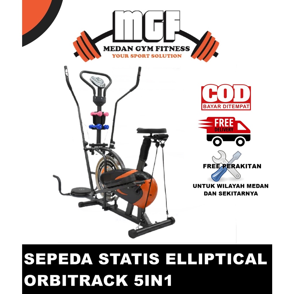 Gratis Ongkir dan Rakit Kota Medan Alat Fitnes Elliptical 802i Orbitrack - Orbitrek fs Sepeda Statis