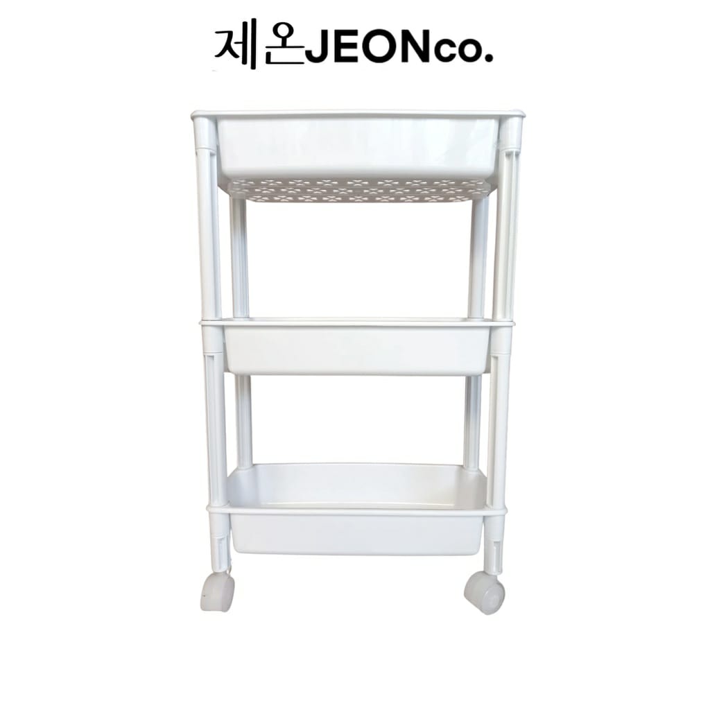 RAK TROLI SUSUN 3 / RAK SUSUN SERBAGUNA / RAK TROLI 3 SUSUN RODA MULTIFUNGSI / RAK 3 SUSUN TROLI / RAK SERBAGUNA / PENYIMPANAN PORTABLE TROLLEY TINGKAT PLASTIK MAINAN SERBAGUNA MINIMALIS MENARIK MURAH