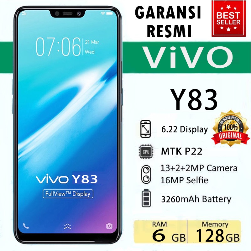 VIVO Y83 RAM 6/128GB BARU FULSET SEGEL GARANSI 1TAHUN