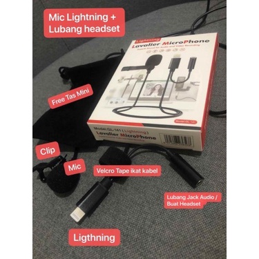 MIC-012 SOHA Lavalier Microphone Clip Kondensor Mic 3.5mm Aux Jack